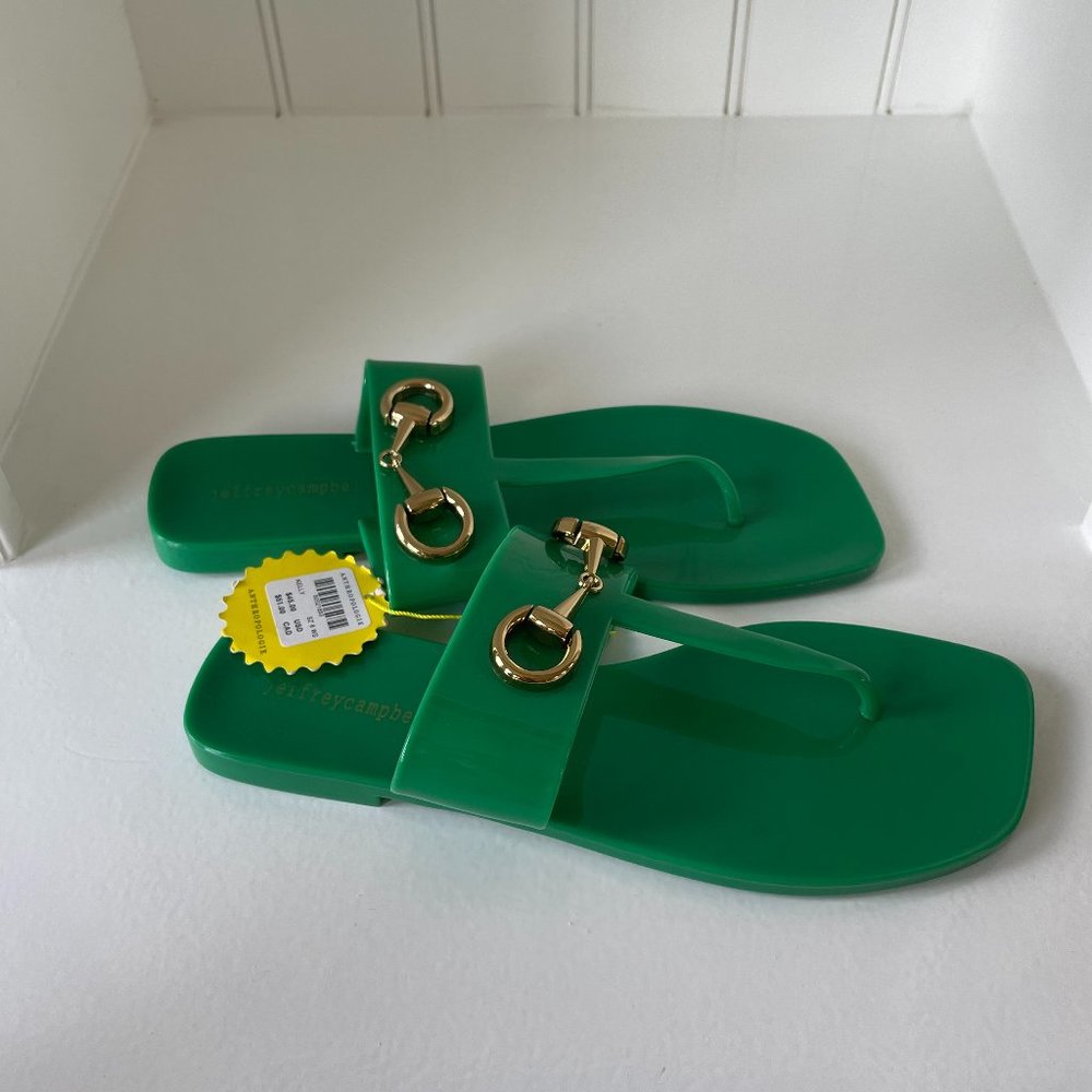 Jeffery Campbell A Little Bit Sandal Green Size 8